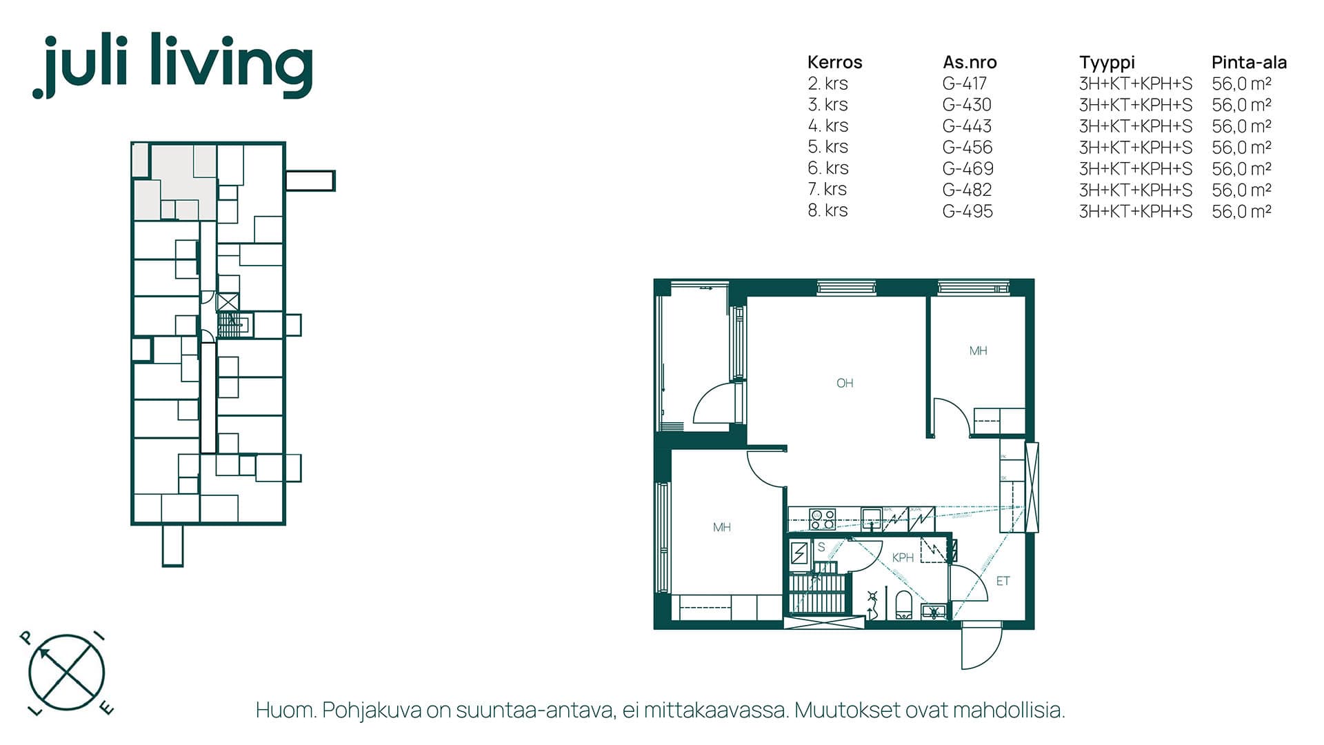 Kaarna-G417,-G430,-G443,-G456,-G469,-G482,-G495