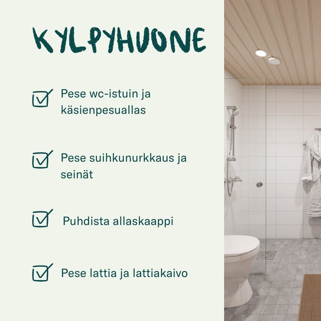 Kylpyhuoneen siivous