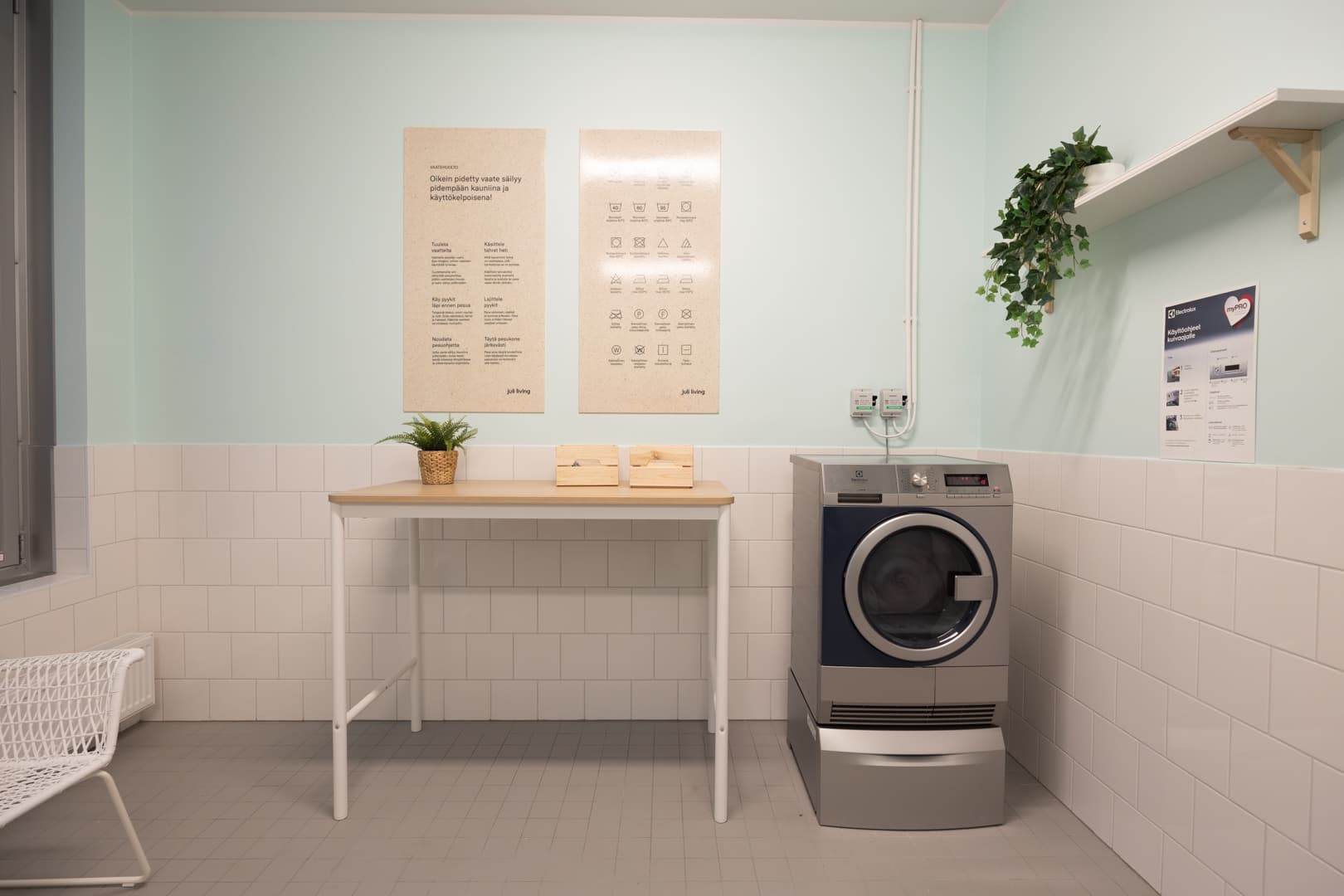 Friisilän Heinätähden viihtyisä pesutupa.