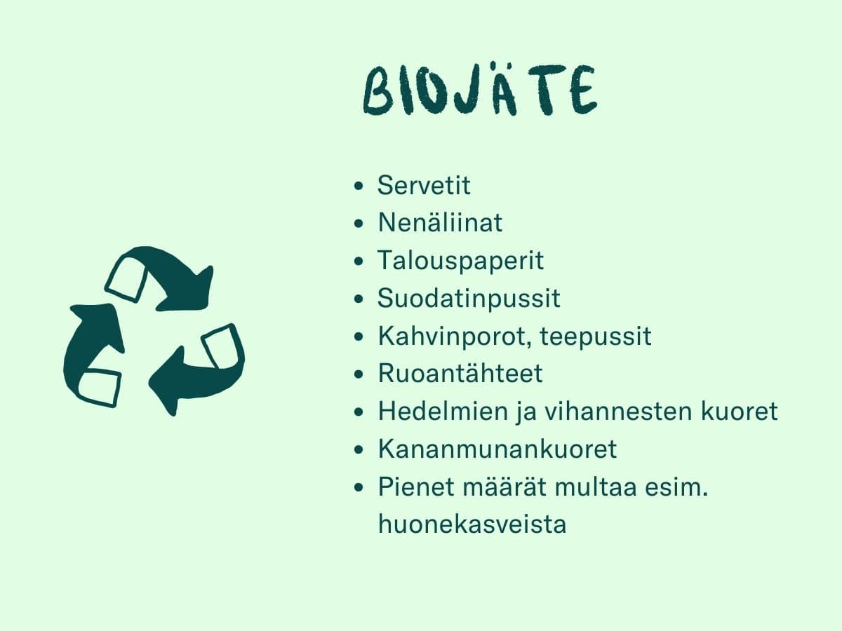 Kierrätysohje biojäte