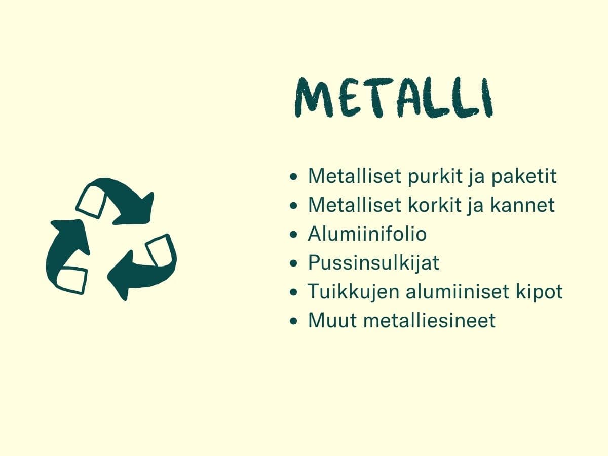 Kierrätysohje metalli
