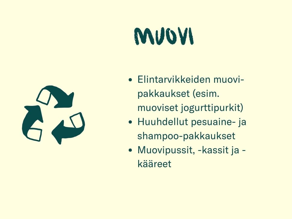 Kierrätysohje muovi